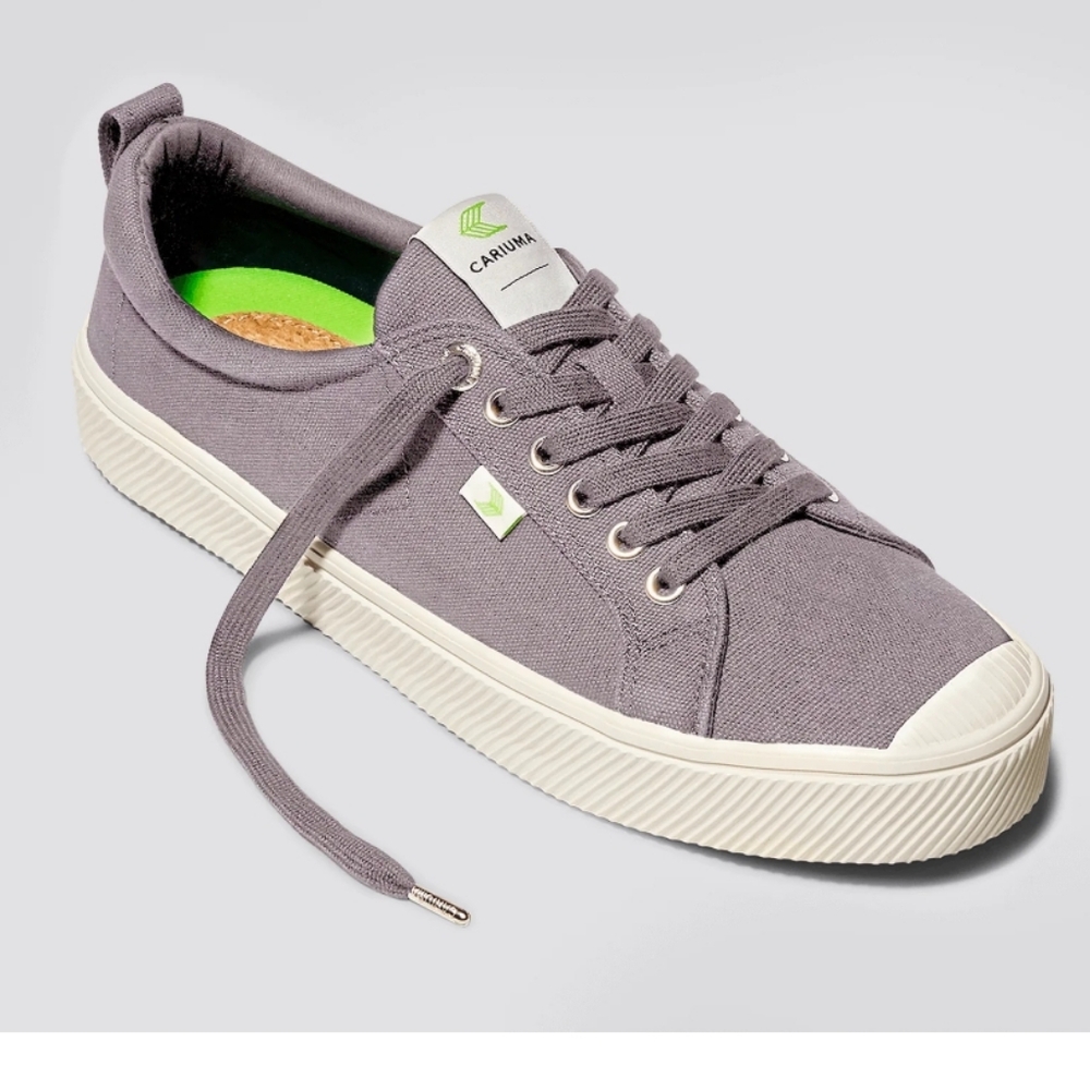 Cariuma OCA Low Top Gray Canvas Sneaker